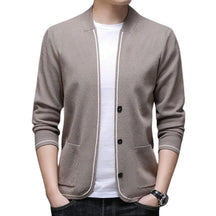 Cardigan Masculino Slim Piannaro PN391 em lã premium e poliéster