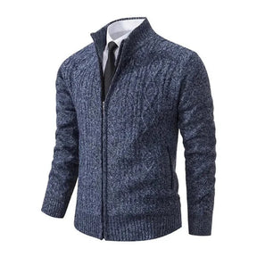 Cardigan Masculino Social Piannaro PN384 em poliéster premium e malha fina.
