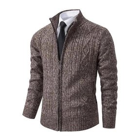 Cardigan Masculino Social Piannaro PN384 em poliéster premium e malha fina.