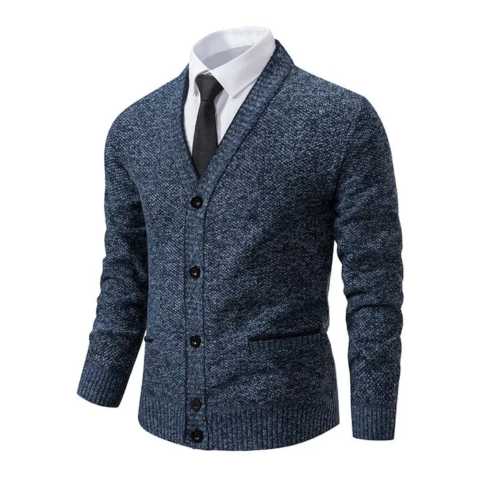 Cardigan Masculino Social Slim Piannaro PN381 em lã e poliéster