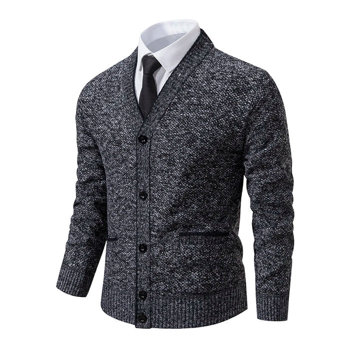 Cardigan Masculino Social Slim Piannaro PN381 em lã e poliéster