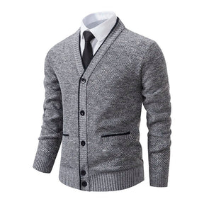 Cardigan Masculino Social Slim Piannaro PN381 em lã e poliéster