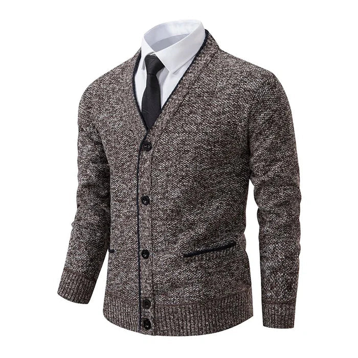 Cardigan Masculino Social Slim Piannaro PN381 em lã e poliéster