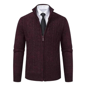 Cardigan Masculino Social Piannaro PN384 em poliéster premium e malha fina.