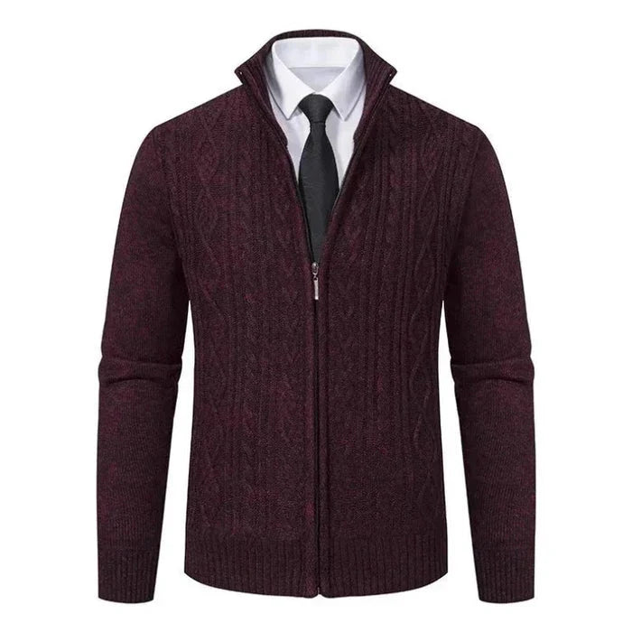 Cardigan Masculino Social Piannaro PN384 em poliéster premium e malha fina.
