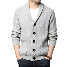 Cardigan Masculino Tricot Piannaro PN385 em poliéster e lã, estilo clássico.