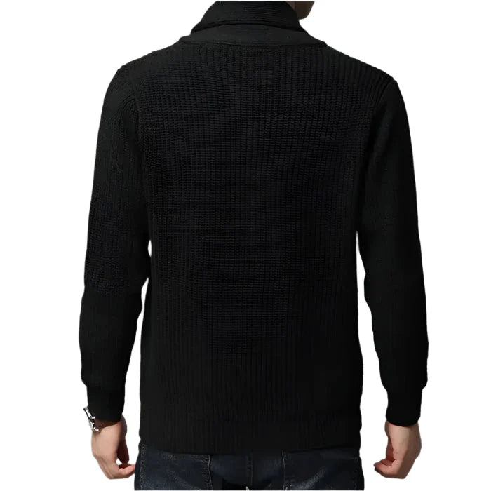 Cardigan Masculino Tricot Piannaro PN385 em poliéster e lã, estilo clássico.