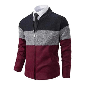 Cardigan Masculino Piannaro PN388 em poliéster e lã fina, elegante e confortável.