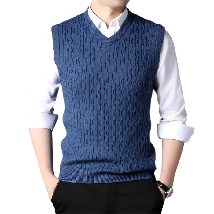 Colete Masculino de Suéter em Lã Piannaro PN402, estilo e conforto para o inverno.