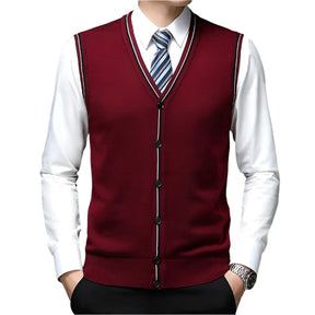 Colete Masculino em Lã Piannaro PN392 com design clássico e botões elegantes.