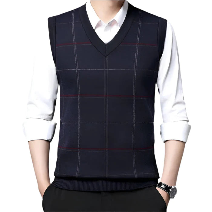 Colete Masculino Tricot Piannaro PN398 em tricot, estilo parisiense.