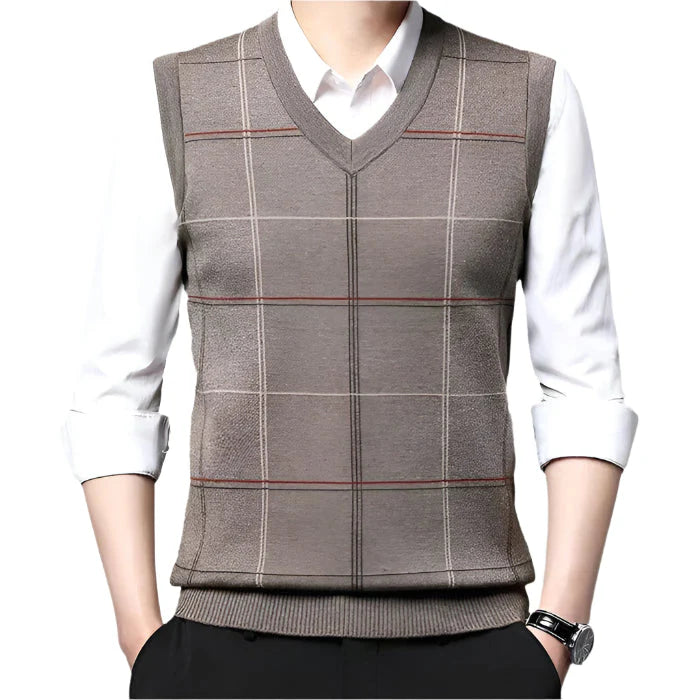 Colete Masculino Tricot Piannaro PN398 em tricot, estilo parisiense.