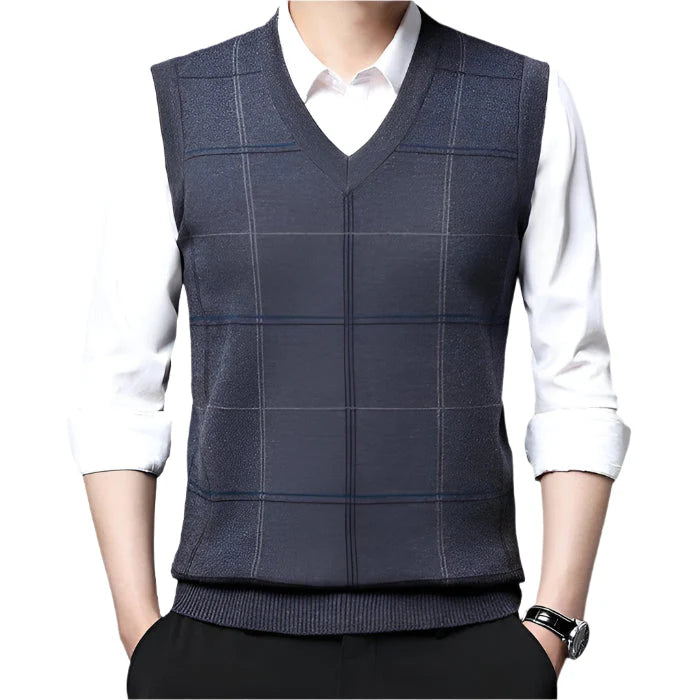 Colete Masculino Tricot Piannaro PN398 em tricot, estilo parisiense.