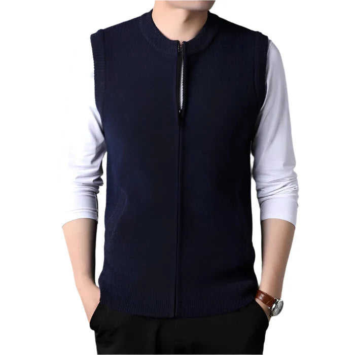 Colete Masculino Tricot em Lã Piannaro PN404 com design moderno e sofisticado.