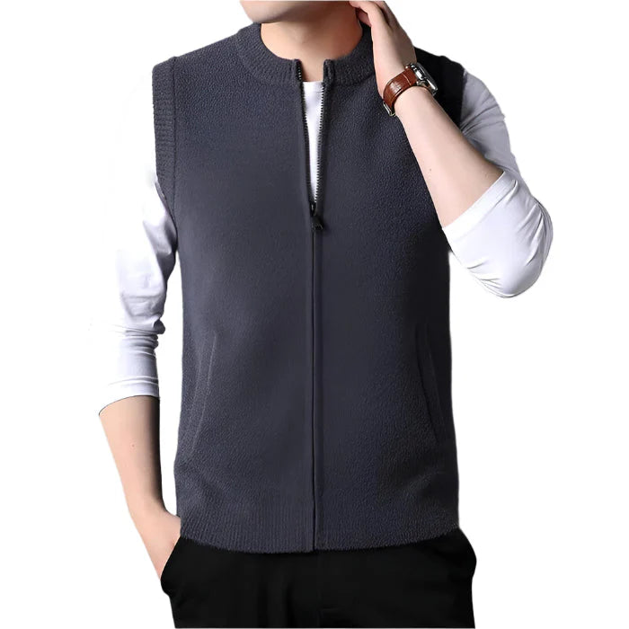 Colete Masculino Tricot em Lã Piannaro PN404 com design moderno e sofisticado.