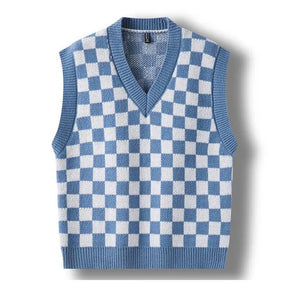 Colete Masculino Tricot Xadrez Piannaro PN400 com design clássico e elegante.