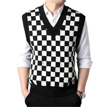 Colete Masculino Tricot Xadrez Piannaro PN400 com design clássico e elegante.