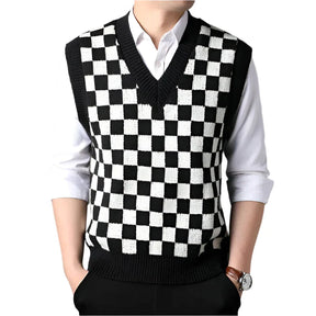 Colete Masculino Tricot Xadrez Piannaro PN400 com design clássico e elegante.