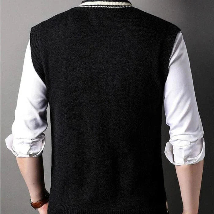 Colete Masculino Vintage em Lã Piannaro PN405 com estilo retrô sofisticado
