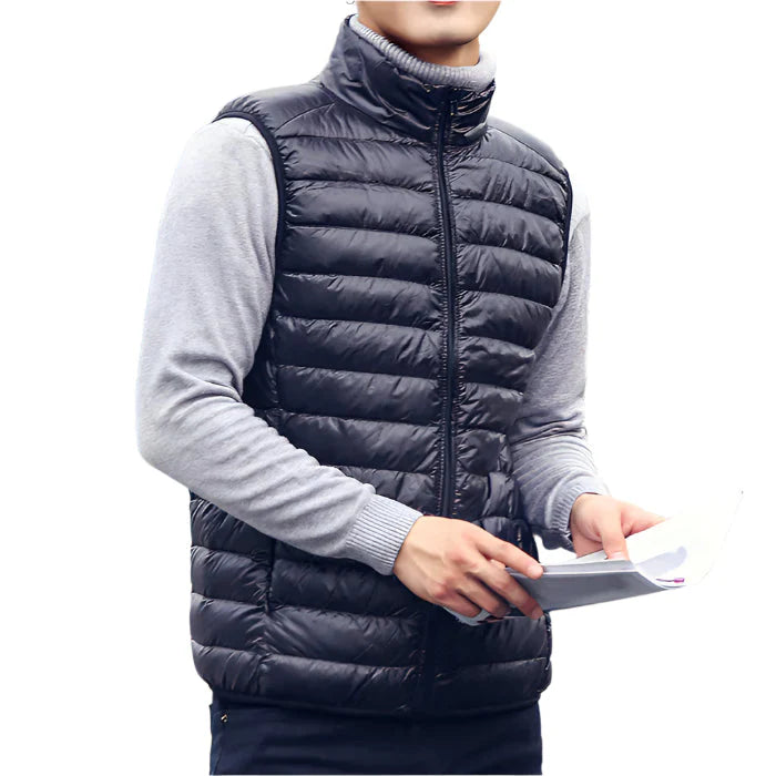 Colete Puffer Masculino Piannaro PN412 em design acolchoado e elegante.