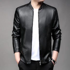 Jaqueta De Couro Masculina Piannaro PN169 em couro genuíno com design clássico e elegante.