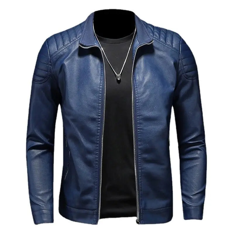 Jaqueta de Couro Motociclista Masculina Piannaro PN167 em detalhe