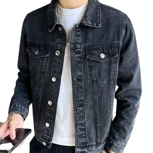 Jaqueta Jeans Masculina Piannaro PN160 em jeans premium com botões metálicos