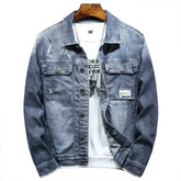 Jaqueta Jeans Masculina Piannaro PN153 com jeans premium, forro térmico e corte ajustado. Elegância e conforto para o dia a dia.