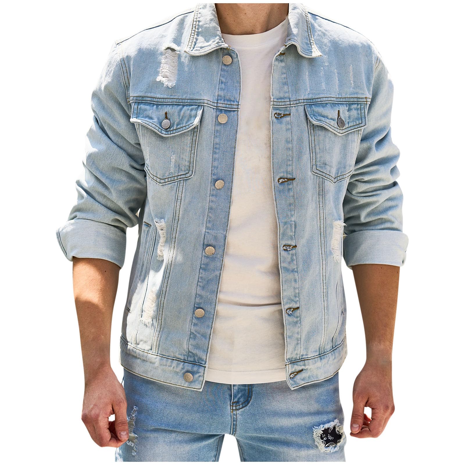 Jaqueta Jeans Masculina Piannaro PN158 em jeans premium com design moderno