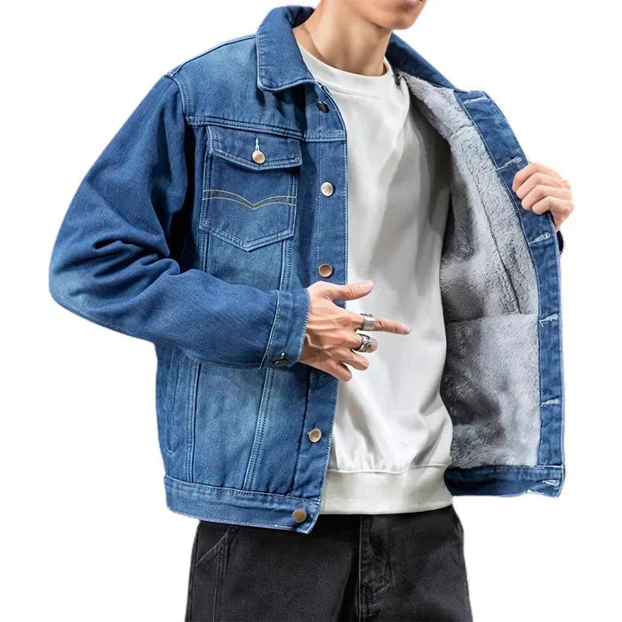 Jaqueta Masculina Jeans Acolchoado Piannaro PN094 com estilo e conforto