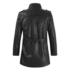 Jaqueta Masculina Piannaro PN165 em couro genuíno e poliéster, ideal para o frio.