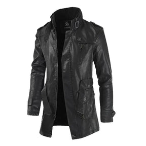 Jaqueta Masculina Piannaro PN165 em couro genuíno e poliéster, ideal para o frio.