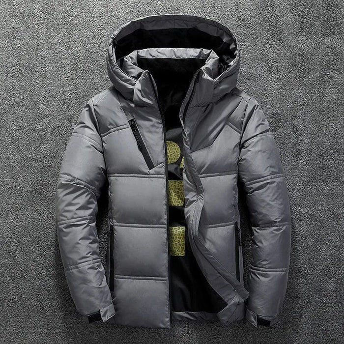 Jaqueta Masculina Puffer Piannaro PN161 em poliéster com forro acolchoado e zíper de alumínio.