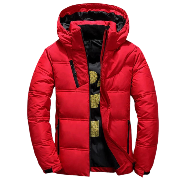 Jaqueta Masculina Puffer Piannaro PN161 em poliéster com forro acolchoado e zíper de alumínio.