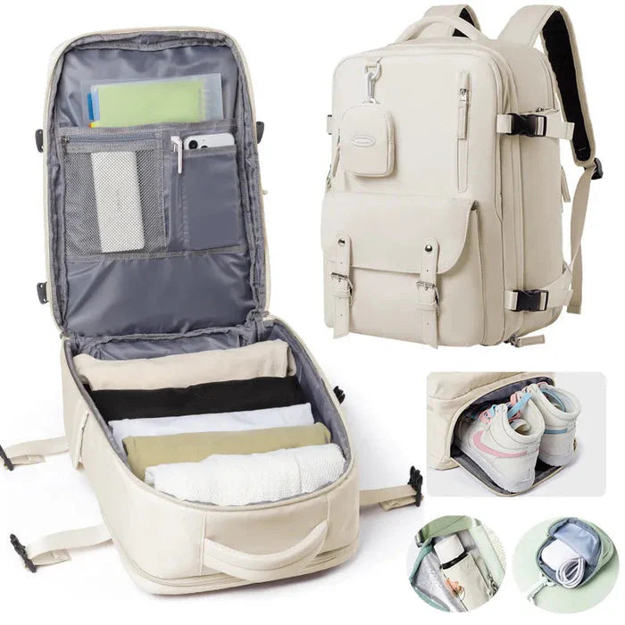 Mochila de Viagem Piannaro PN413 com múltiplos compartimentos e design impermeável.