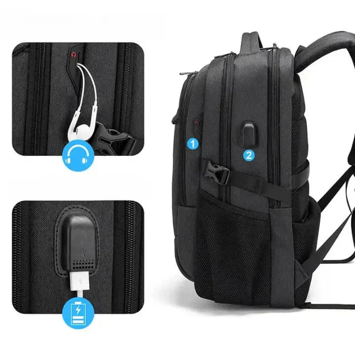 Mochila Executiva Piannaro PN084 com design elegante e porta USB
