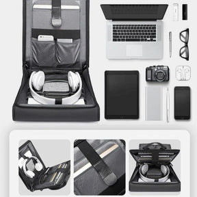 Mochila Executiva Piannaro PN414, ideal para notebooks de 15", impermeável, com design moderno e costas respiráveis.