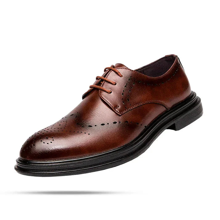 Sapato Masculino Derby em Couro Piannaro PN365 em marrom e preto