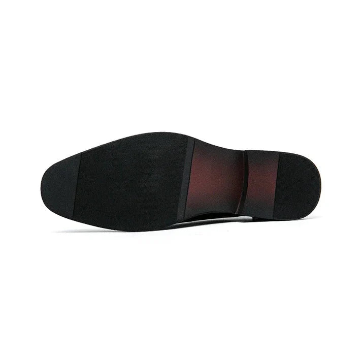 Sapato Masculino Derby Piannaro PN358 em couro preto com cadarço trançado.