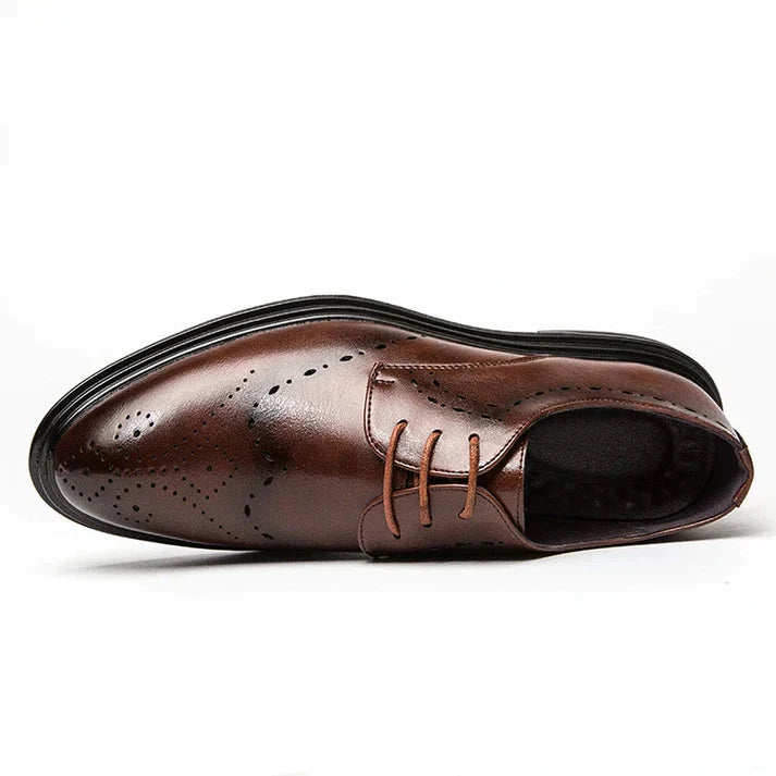 Sapato Masculino Derby em Couro Piannaro PN365 em marrom e preto