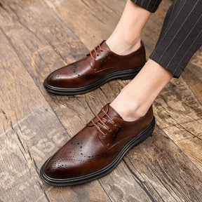 Sapato Masculino Derby em Couro Piannaro PN365 em marrom e preto
