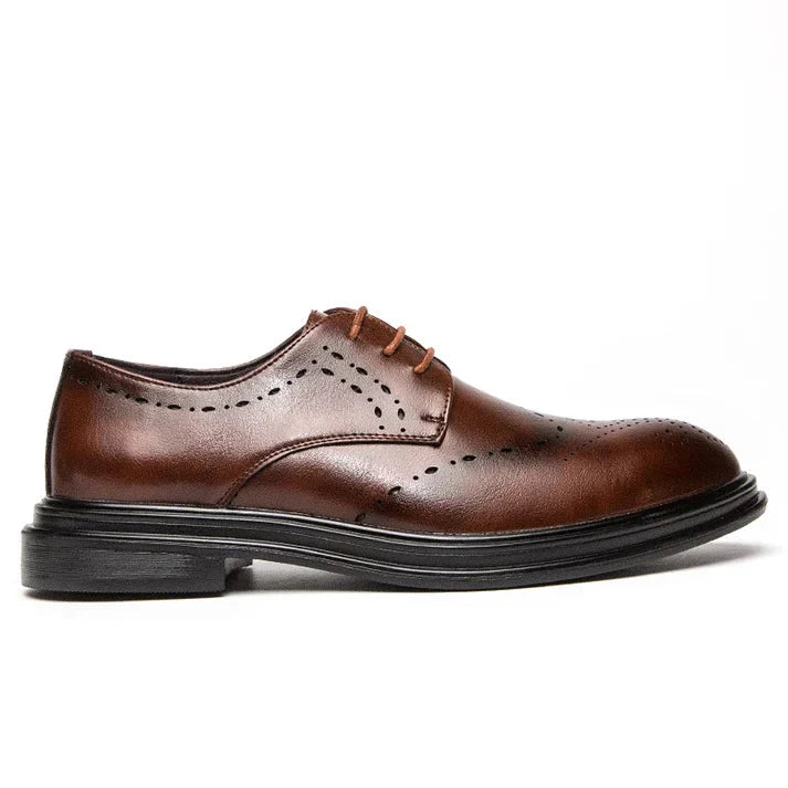 Sapato Masculino Derby em Couro Piannaro PN365 em marrom e preto
