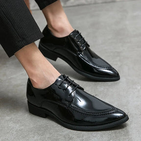 Sapato Masculino Derby em Couro Piannaro PN366 em verde esmeralda escuro e preto