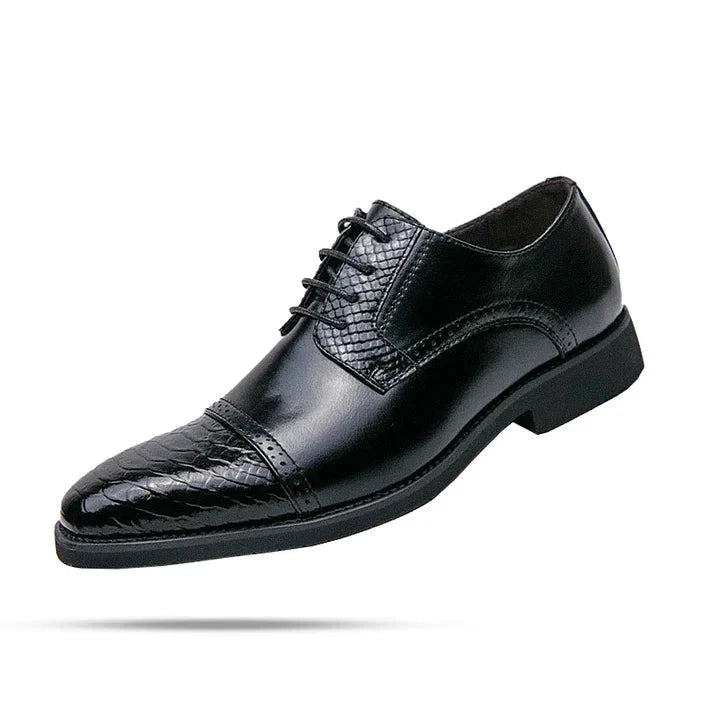Sapato Masculino Derby Piannaro PN362 em couro texturizado, disponível em branco, marrom e preto.