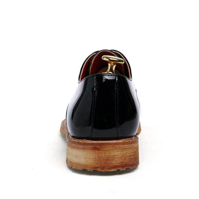 Sapato Masculino em Couro Derby Piannaro PN357 em preto e branco