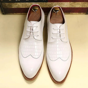 Sapato Masculino em Couro Derby Piannaro PN357 em preto e branco