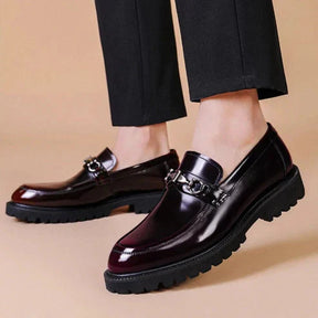 Sapato Masculino Loafer em Couro Piannaro PN344 em cores vinho tinto e preto