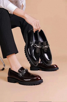 Sapato Masculino Loafer em Couro Piannaro PN344 em cores vinho tinto e preto