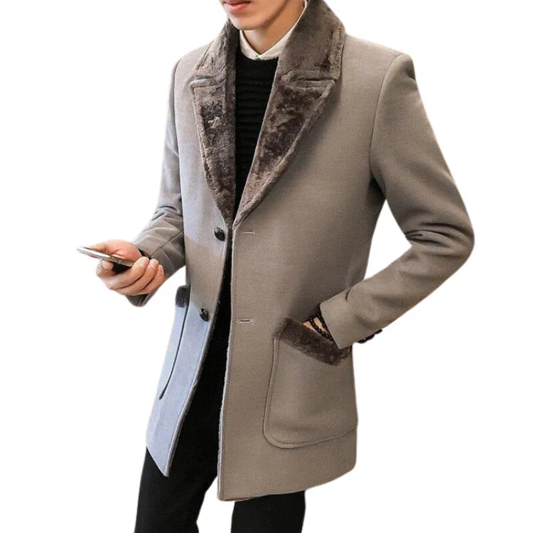 Sobretudo Masculino Piannaro PN221 em lã, elegante e confortável.