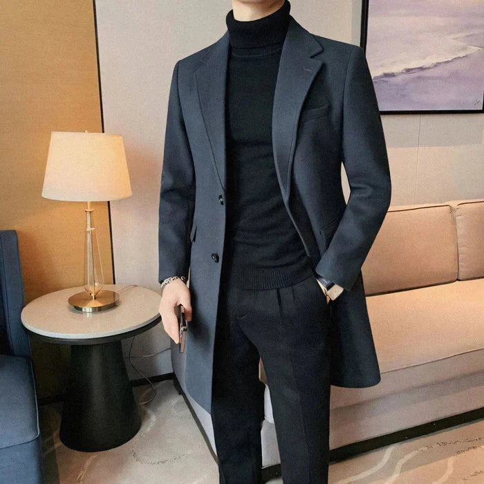Sobretudo Masculino em Lã Piannaro PN204, elegante e confortável.